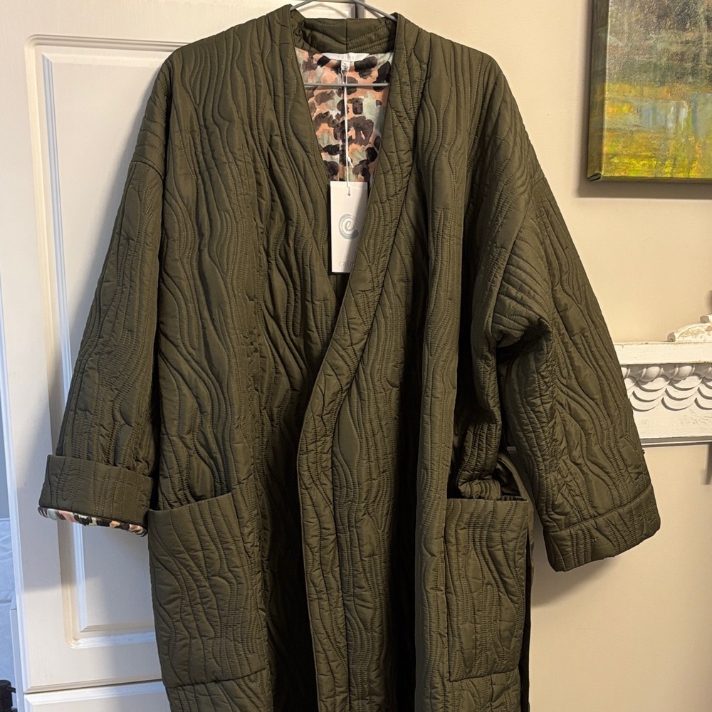 Calme by Johnny Was long wrap coat XL